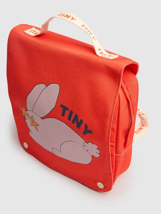 Tiny Cottons   Rabbit print canvas backpack 