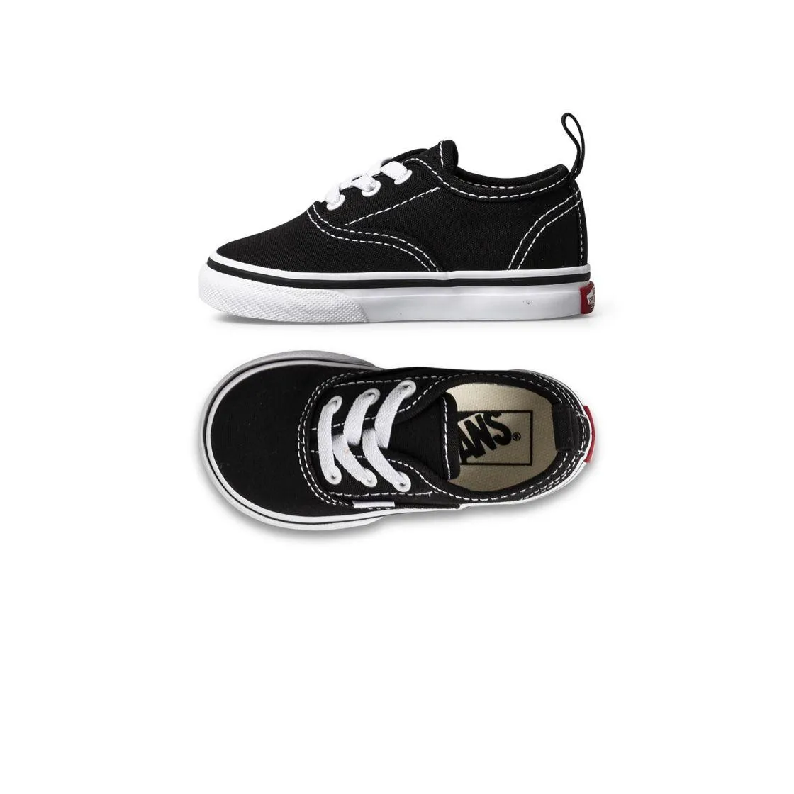 Toddler Vans Authentic Elastic Lace - Black/White