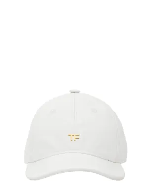 Tom Ford   TF cotton canvas &amp; leather baseball cap 