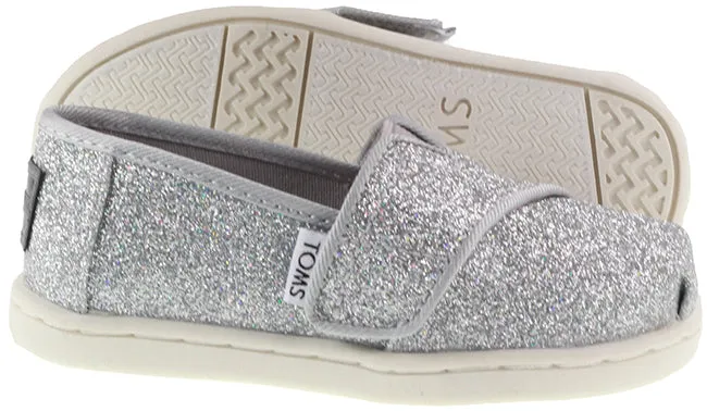 Toms Shoes Infants Glimmer Alpargata Silver