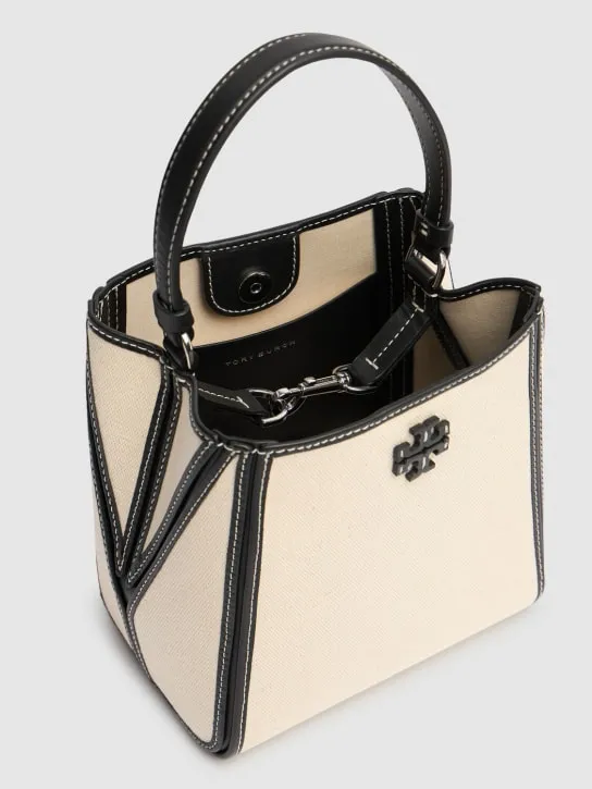 Tory Burch   Small McGraw canvas bucket bag 