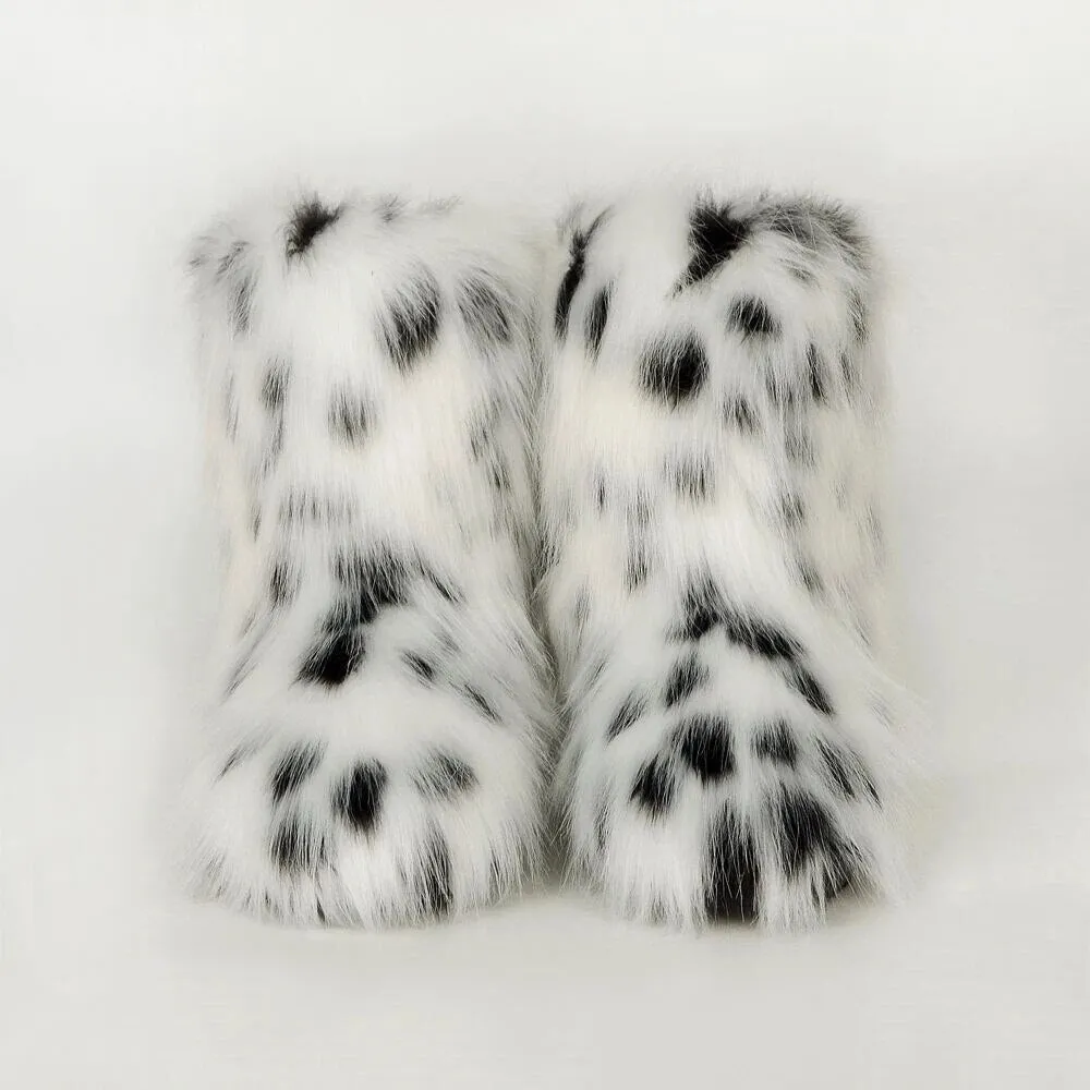 Trendy Faux Furry Fur Plush Boots