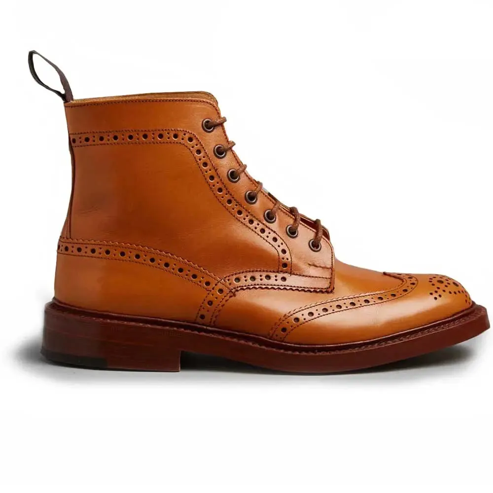 TRICKER'S Stow Boots - Mens Dainite or Leather Sole - Acorn Antique