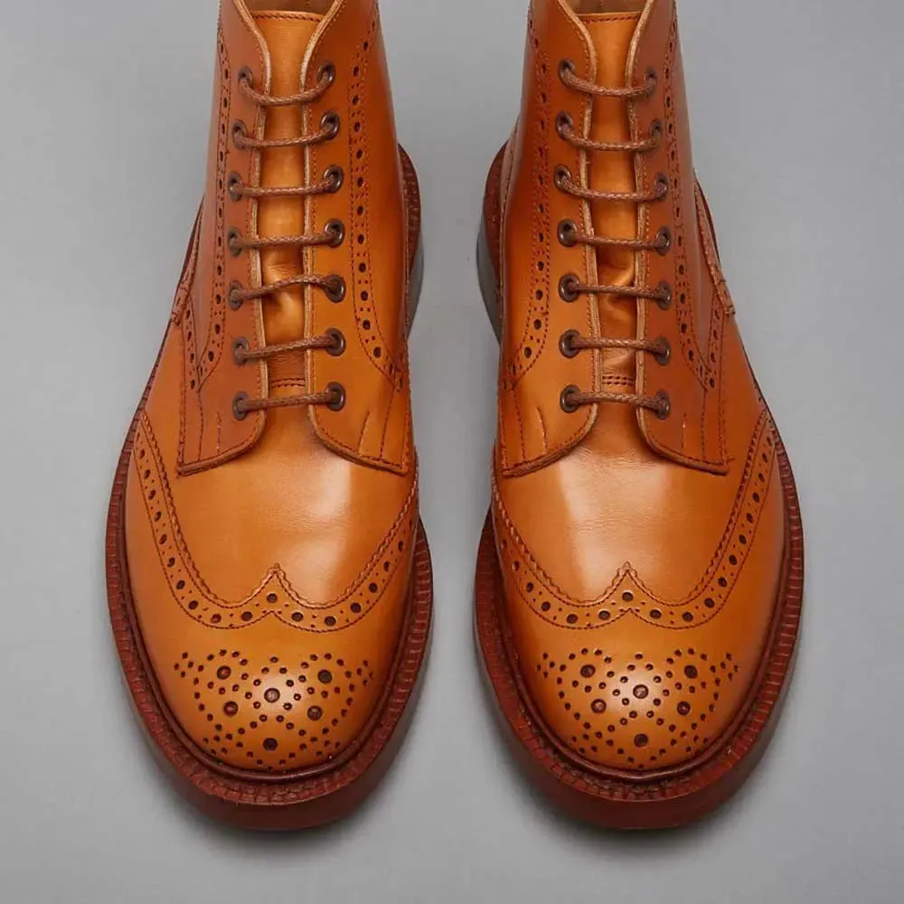 TRICKER'S Stow Boots - Mens Dainite or Leather Sole - Acorn Antique