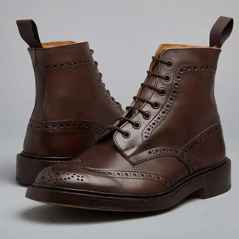 TRICKER'S Stow Boots - Mens Dainite or Leather Sole - Espresso