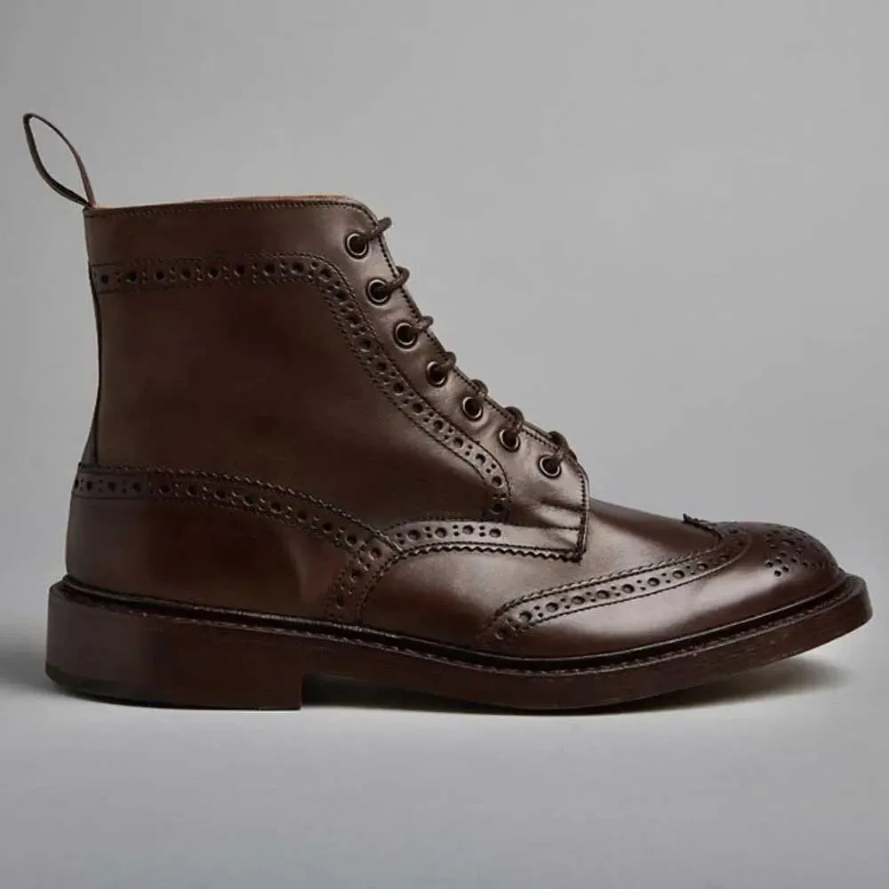 TRICKER'S Stow Boots - Mens Dainite or Leather Sole - Espresso