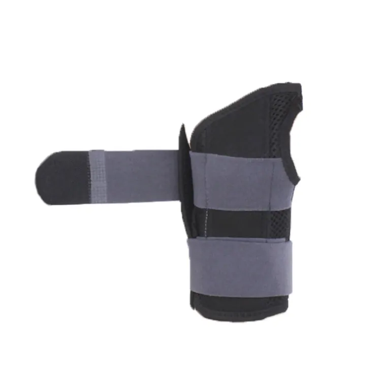 Two-Way Compression Stabilized Support Plate Wrist Brace Fracture Sprain Rehabilitation Wrist Brace, Specification: Left Hand S (Black Grey)