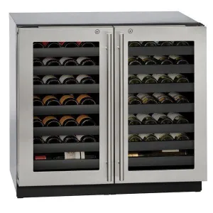 U-Line U3036WCWCS13B 3036wcwc 36" Dual-zone Wine Refrigerator With Stainless Frame Finish and Lock (115 V/60 Hz)