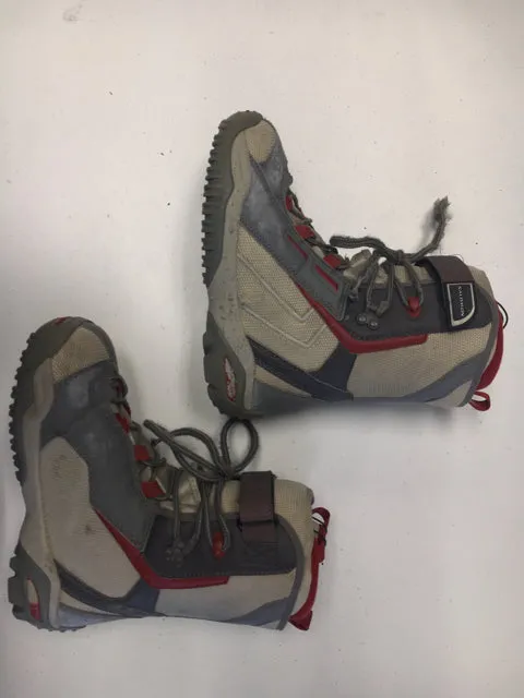 Used Salomon IVY Red/Grey/Cream Womens Size 4 Snowboard Boots