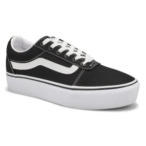 Vans Women's Ward Platform Black and White Sneaker VNOA3TLC1871