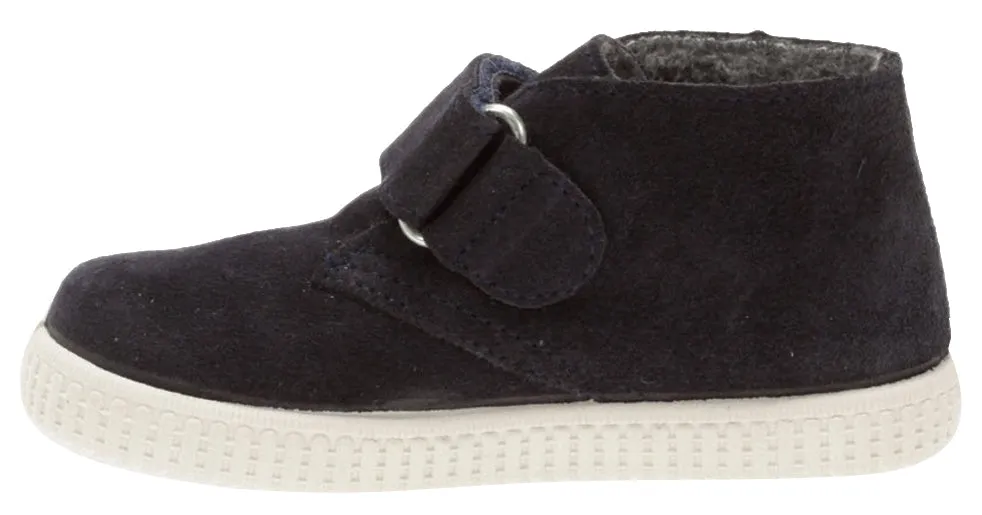 Victoria Safari Suede Hightop Navy Hook and Loop for Boy's and Girl's