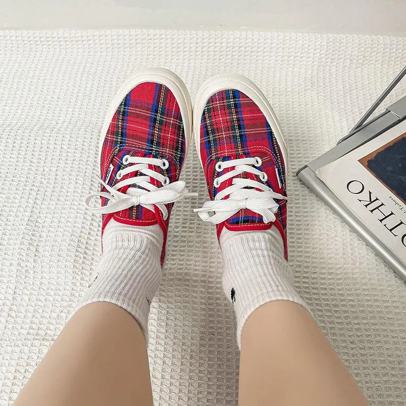 Vintage Plaid Sneakers