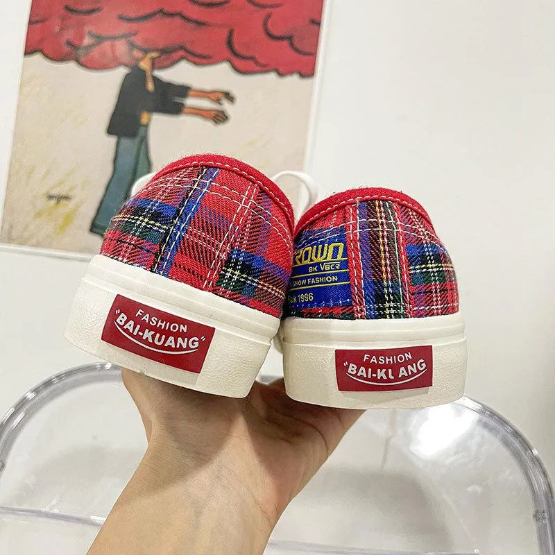 Vintage Plaid Sneakers