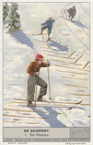 Vintage Skiing Poster - De Skisport