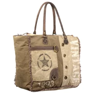 Vintage Star Frayed Tote