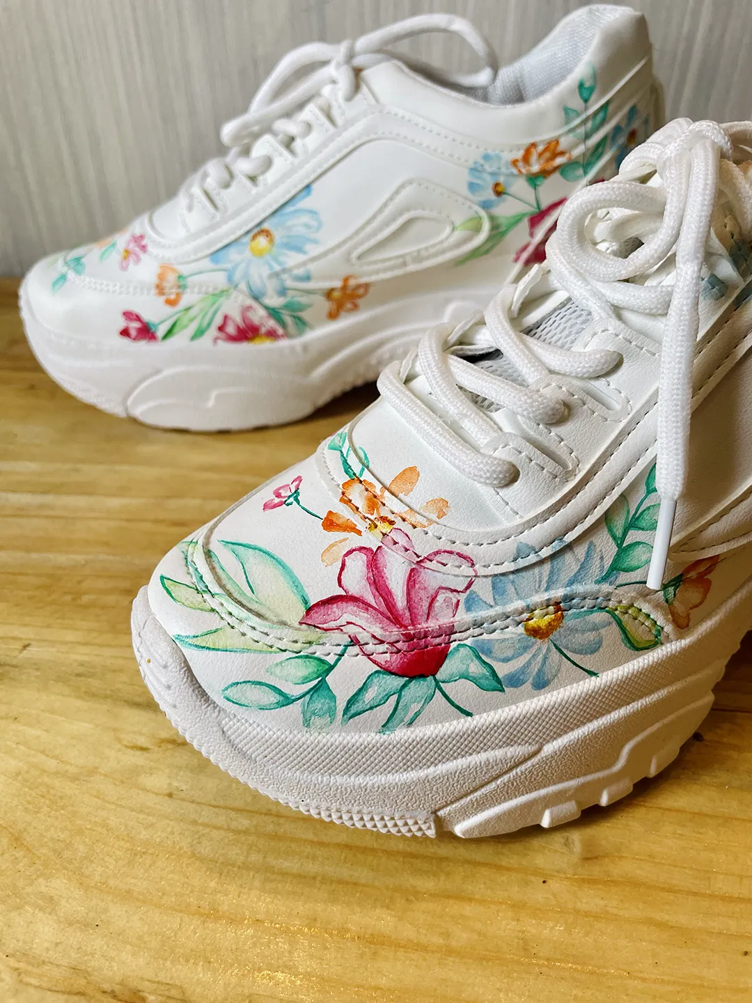 Watercolor Vibe Hand Painted Premium Sneakers