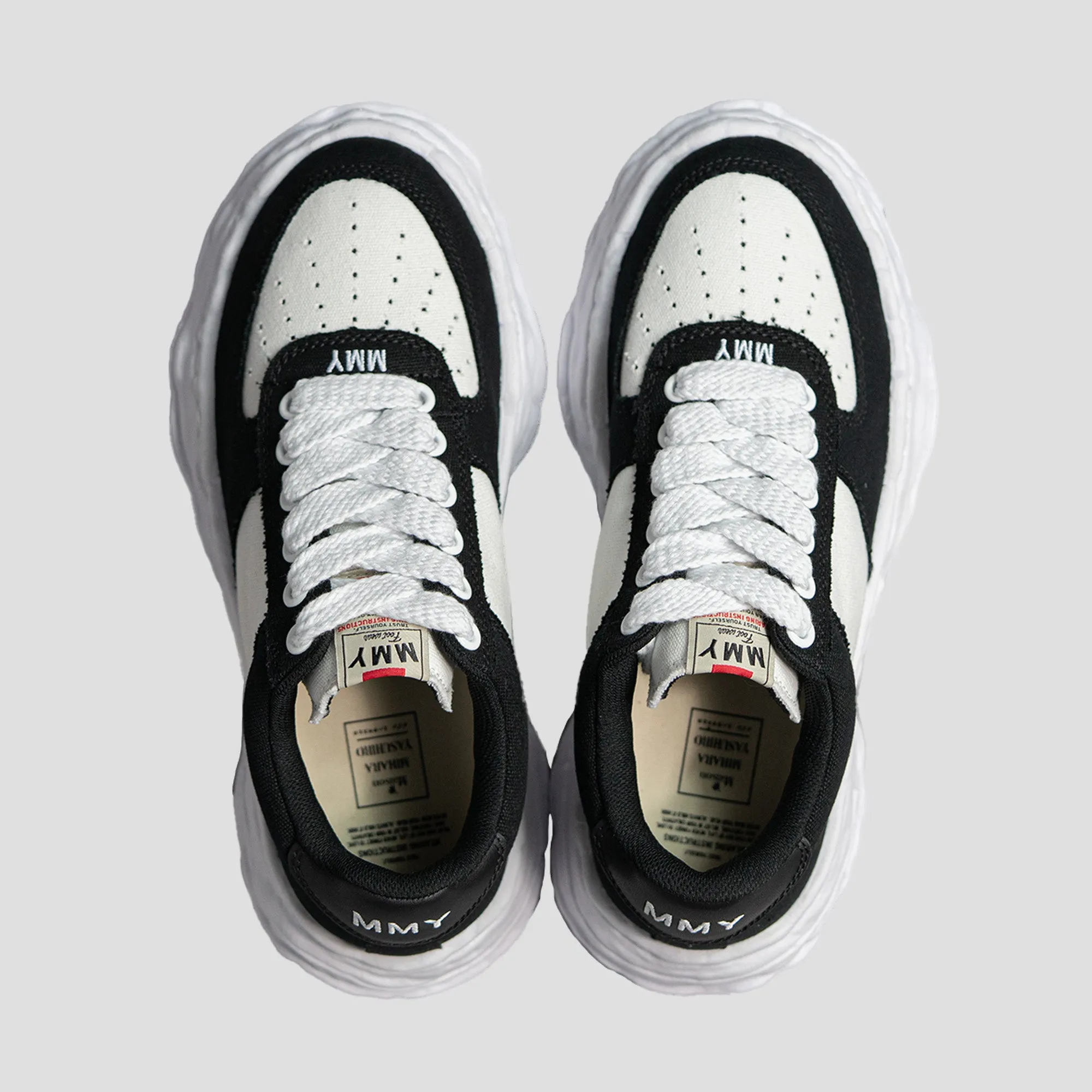 WAYNE OG SOLE LOW-TOP CANVAS SNEAKERS - BLACK/WHITE