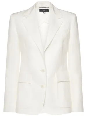 Weekend Max Mara   Dattero cotton &amp; linen canvas blazer 