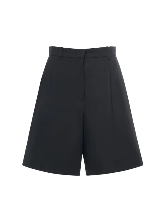 Weekend Max Mara   Ecuba cotton &amp; linen canvas shorts 