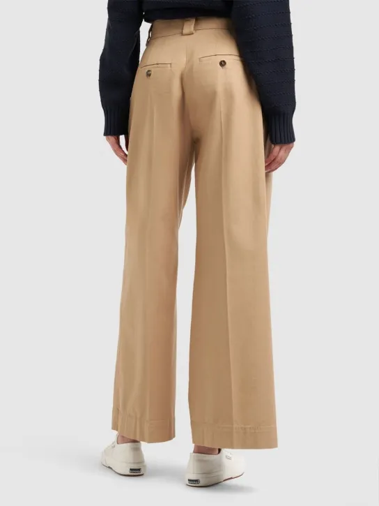 Weekend Max Mara   Pino belted cotton canvas wide pants 