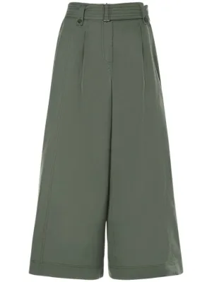 Weekend Max Mara   Recco belted cotton canvas wide pants 