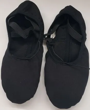 Wendy -- Canvas Split Sole Ballet -- Black