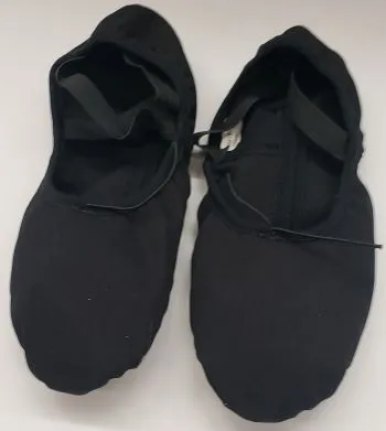 Wendy -- Canvas Split Sole Ballet -- Black