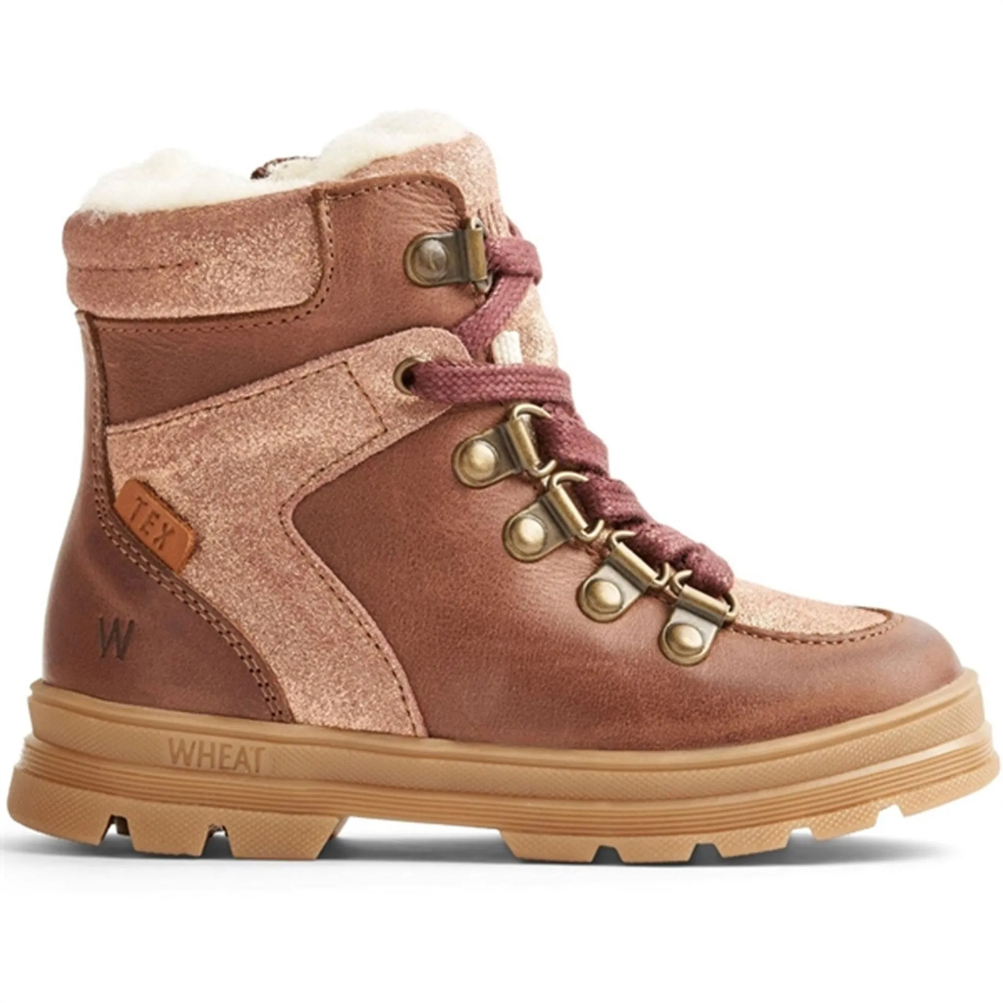 Wheat Winter Boots Toni Tex Hiker Glitter Rose