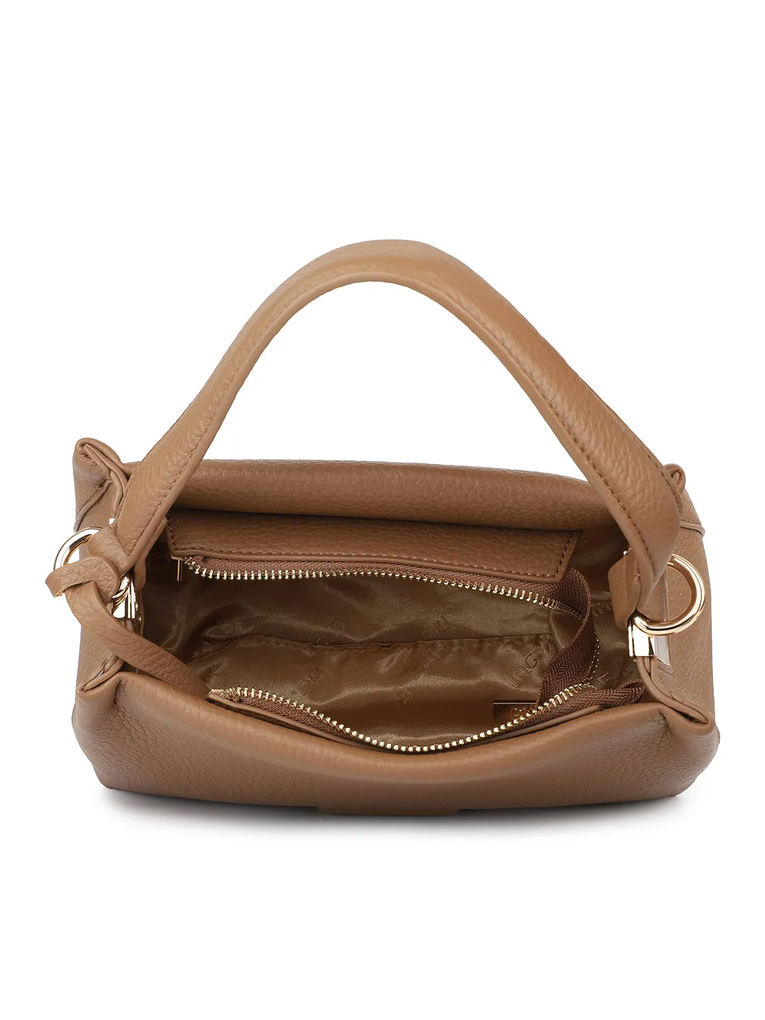 Women Beige Solid Shoulder Bag