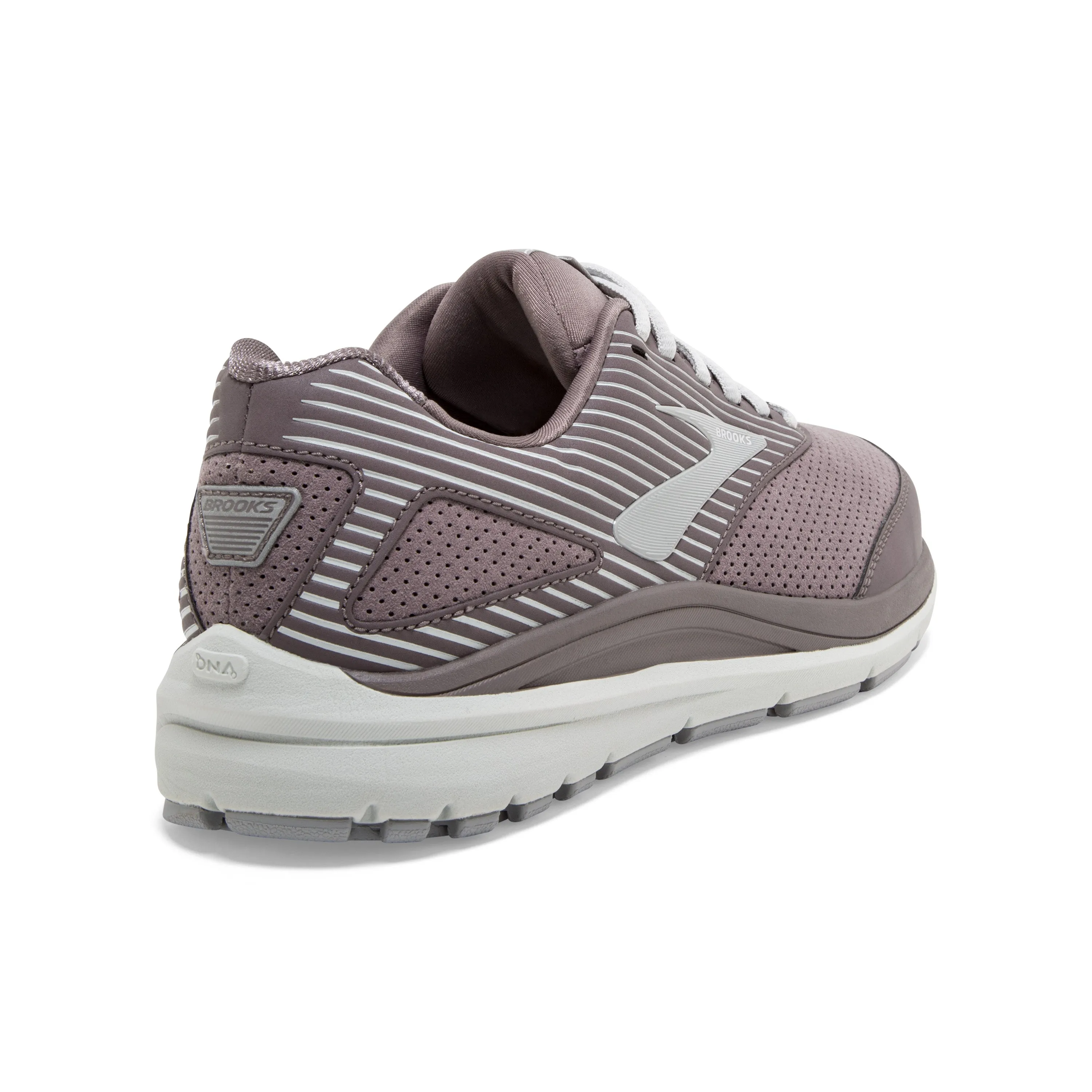 Women's Brooks Addiction Walker Suede Color: Shark/Alloy/Oyster (EXTRA WIDE WIDTH)