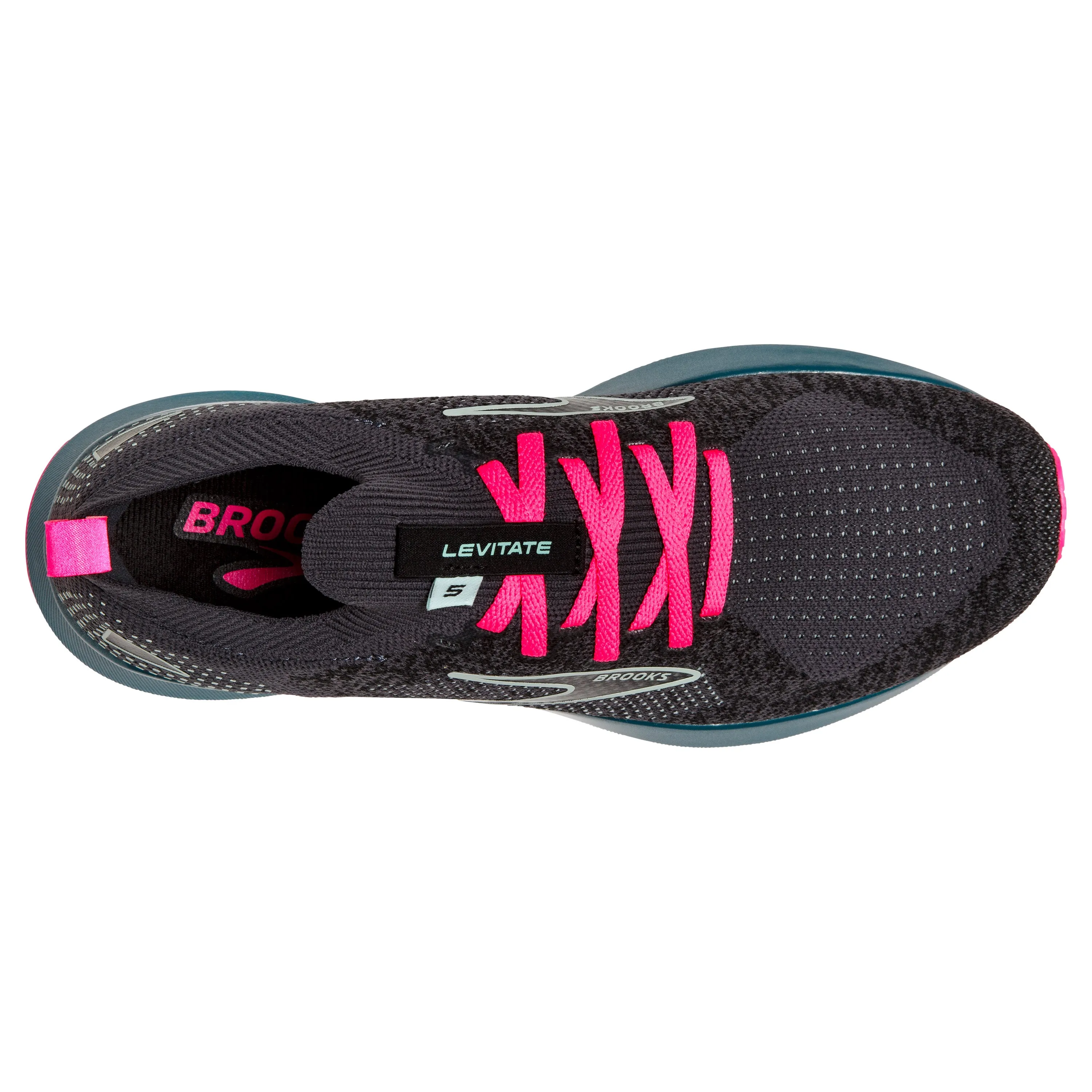 Women's Brooks Levitate StealthFit 5 Color: Black/Blue/Pink