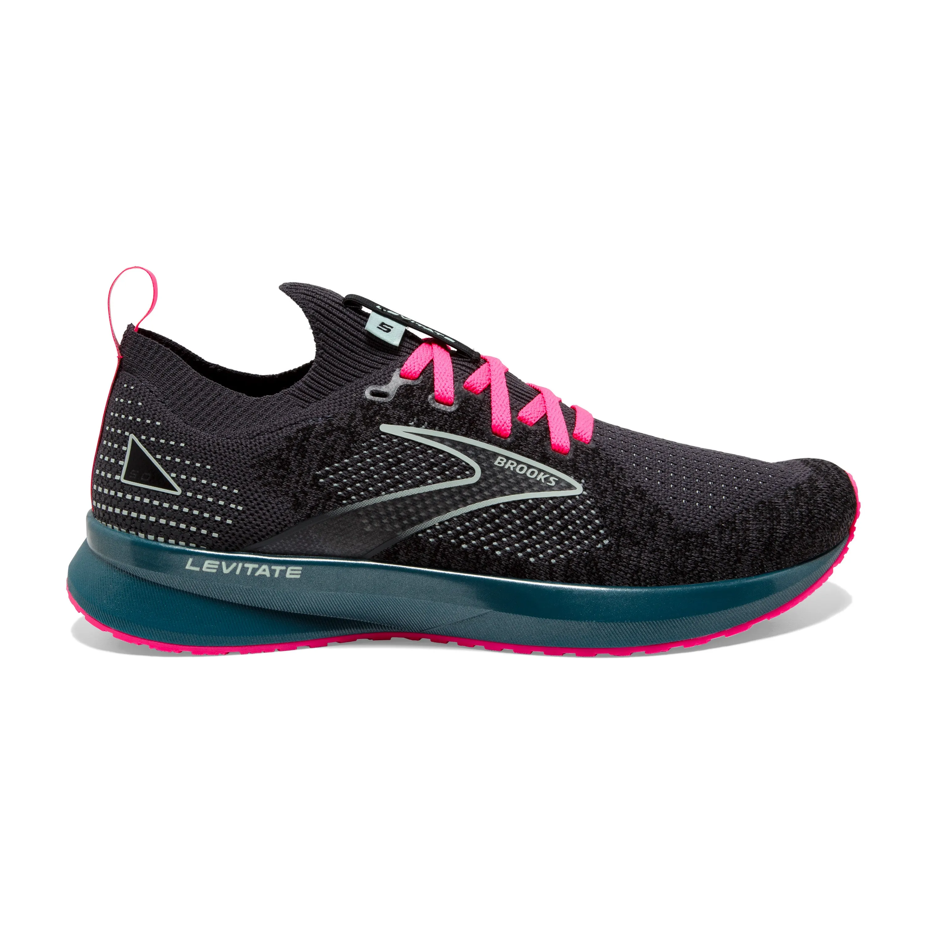 Women's Brooks Levitate StealthFit 5 Color: Black/Blue/Pink