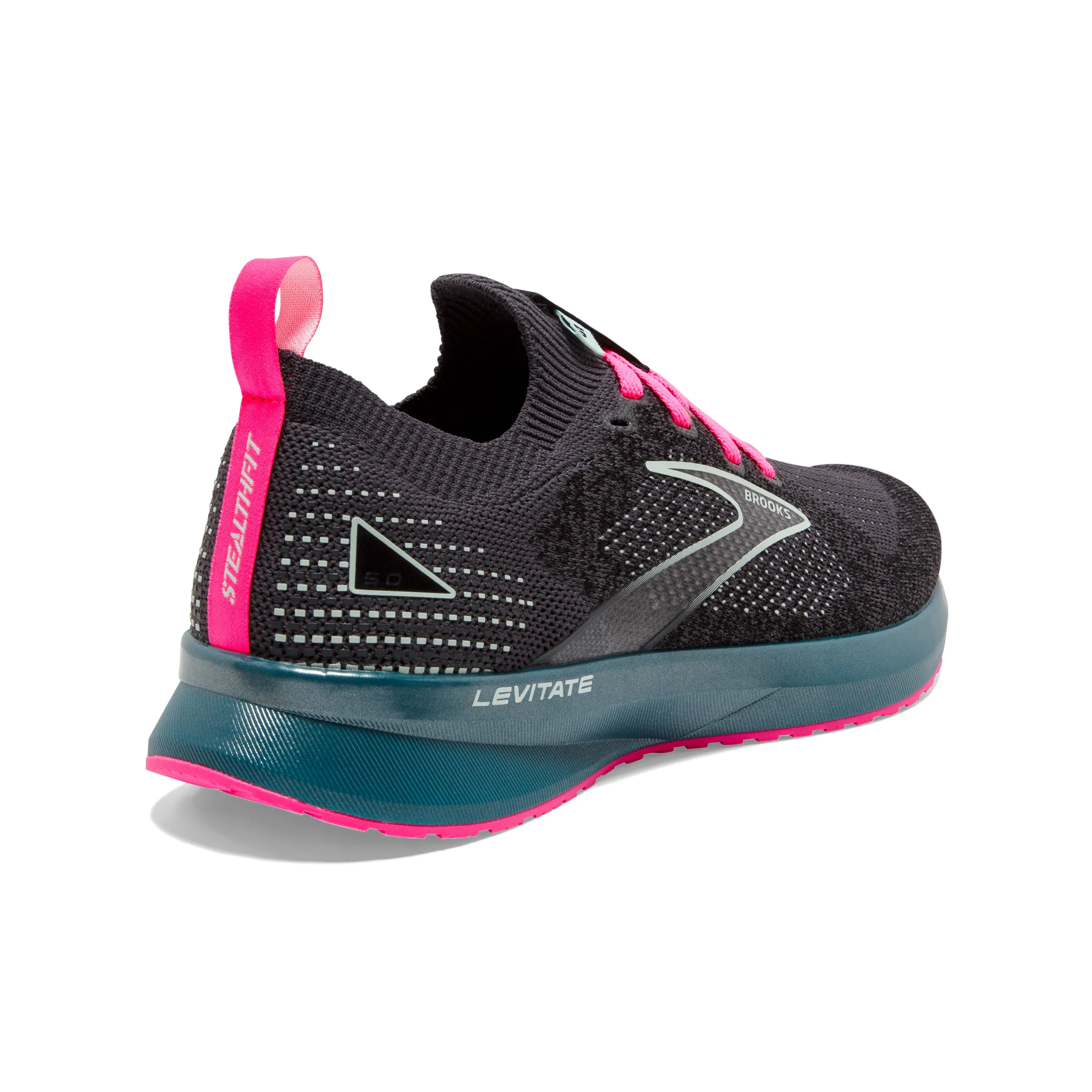 Women's Brooks Levitate StealthFit 5 Color: Black/Blue/Pink