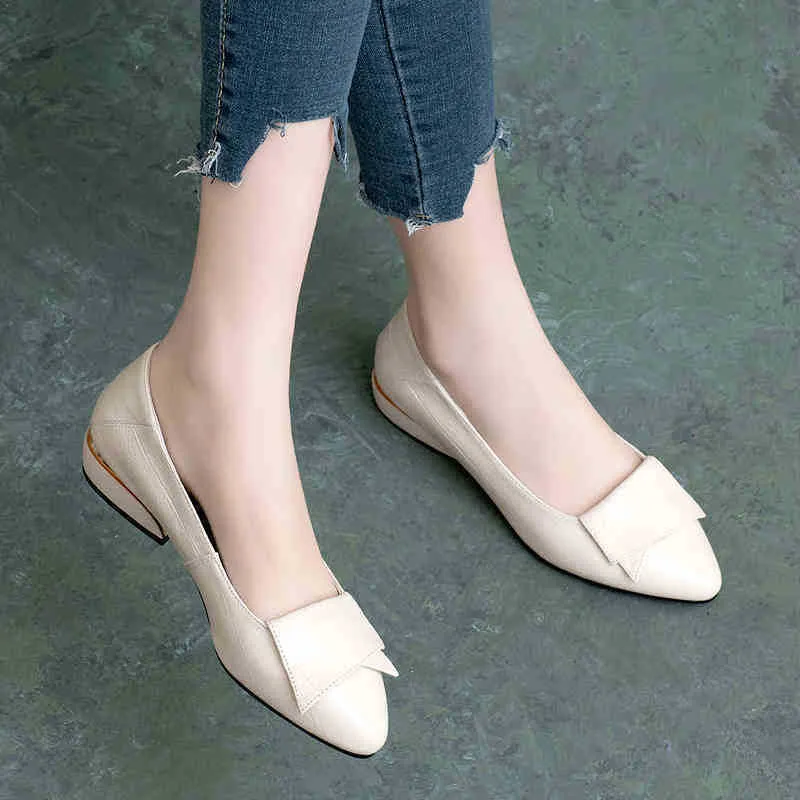 Women's Low-cut Chunky Pointed Soft Bottom Wild Heels