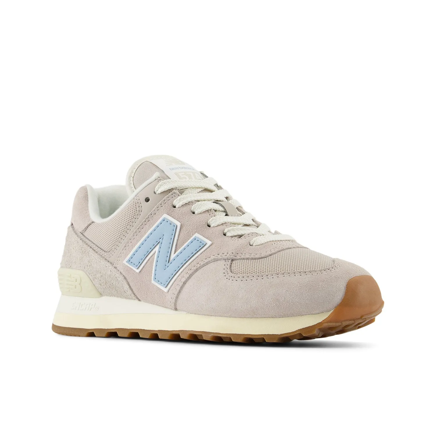 Women's New Balance 574 Core Color: Moonrock with Chrome Blue