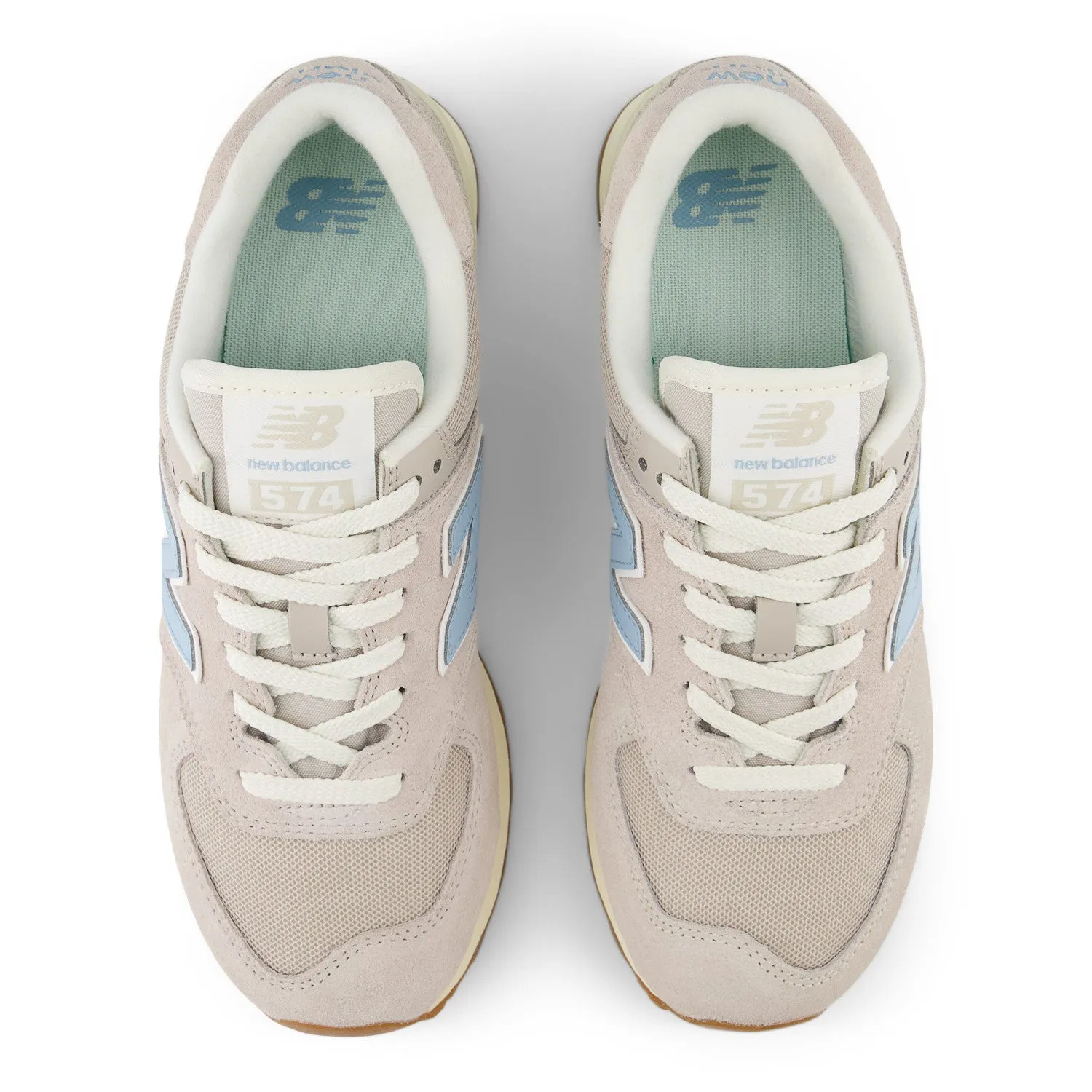 Women's New Balance 574 Core Color: Moonrock with Chrome Blue