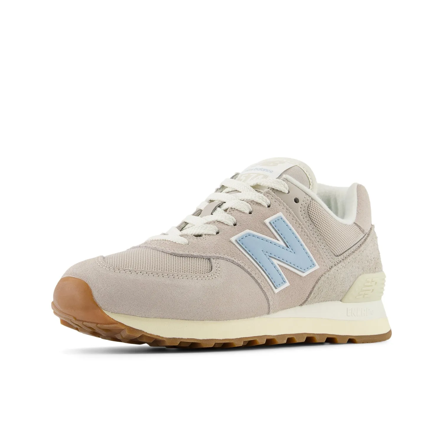 Women's New Balance 574 Core Color: Moonrock with Chrome Blue