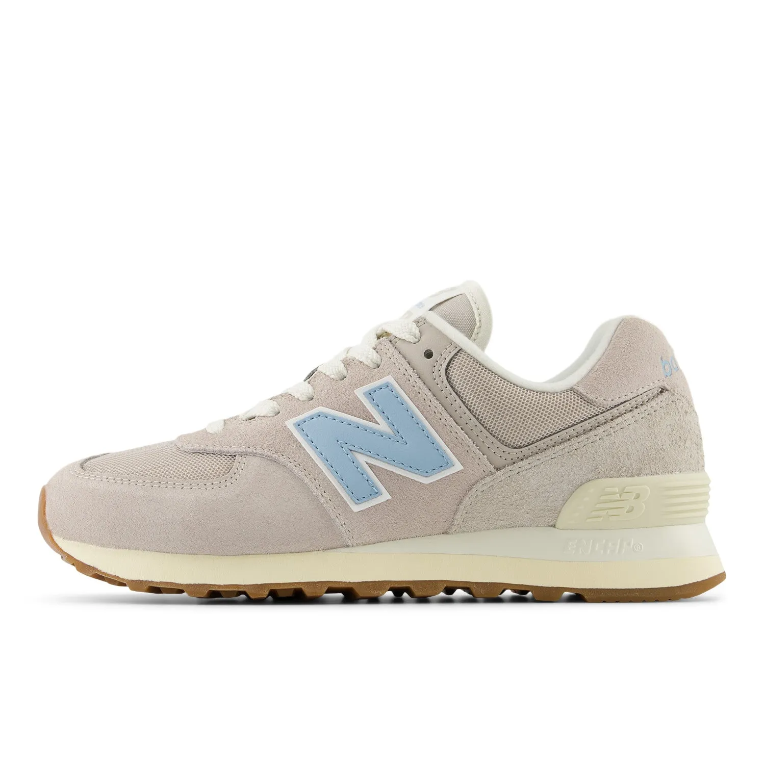 Women's New Balance 574 Core Color: Moonrock with Chrome Blue