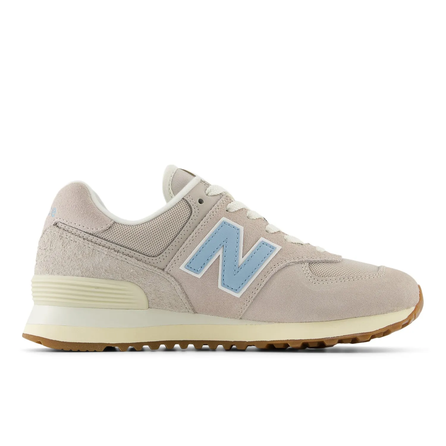 Women's New Balance 574 Core Color: Moonrock with Chrome Blue