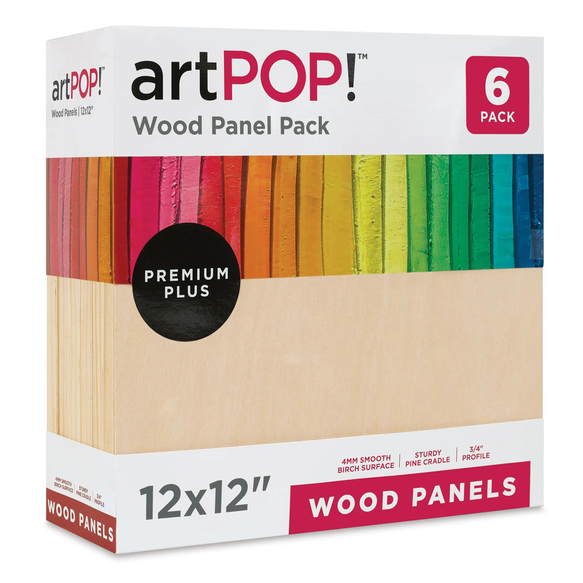 Wood Panel Pack - 12" x 12", Pkg of 6