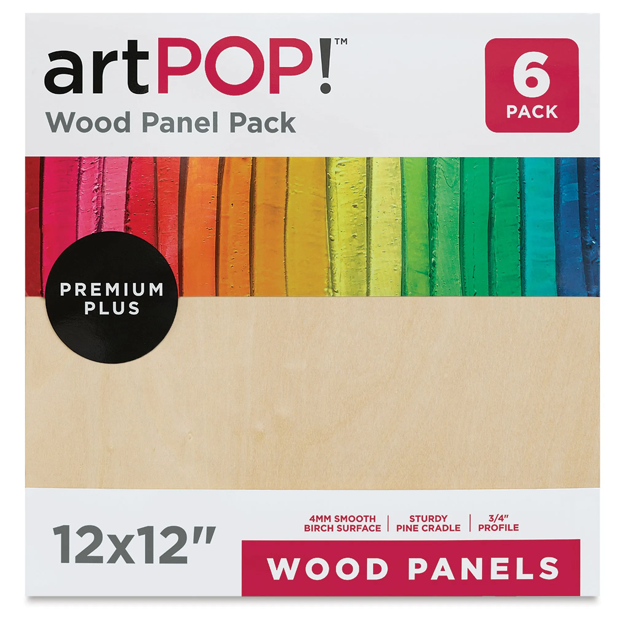 Wood Panel Pack - 12" x 12", Pkg of 6