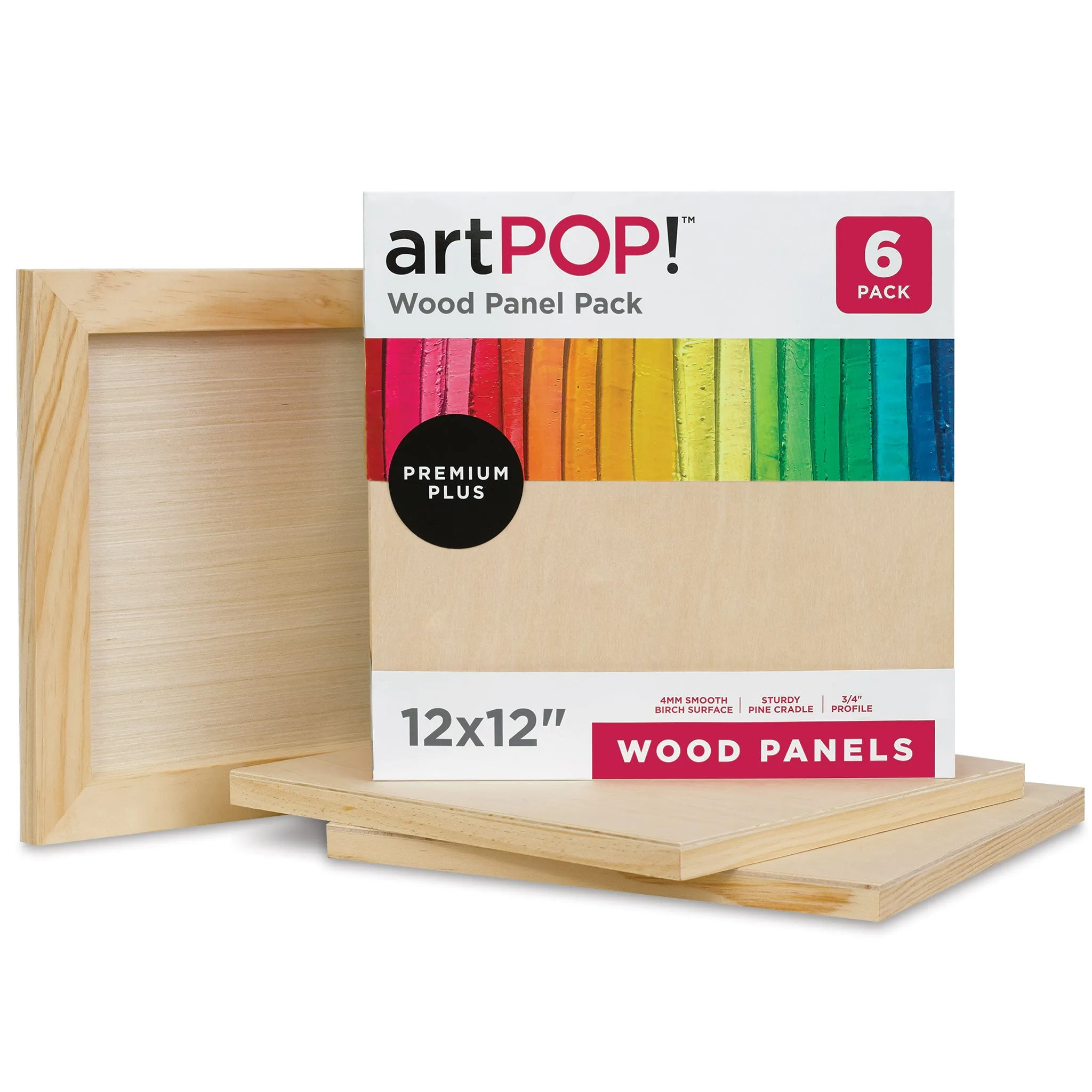 Wood Panel Pack - 12" x 12", Pkg of 6