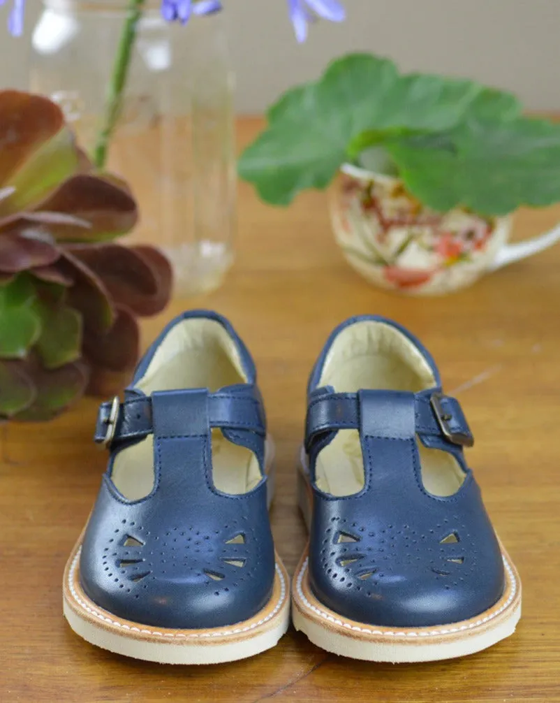 Young Soles Rosie T-Bar Navy